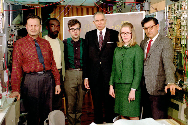 Seaborg, Ghiorso and other 104 discovery colleagues.