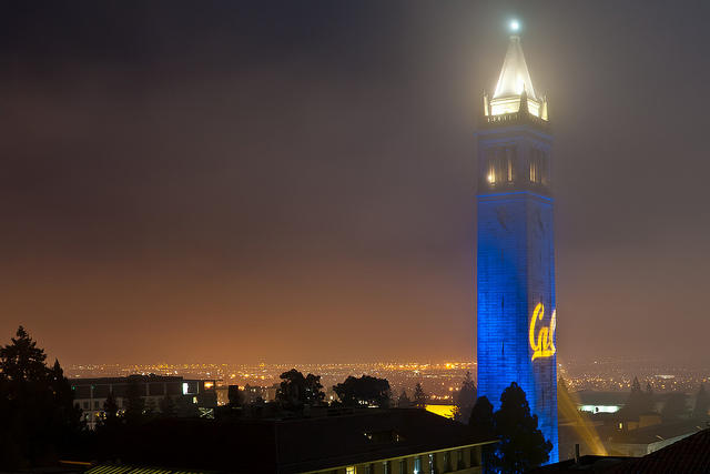 Berkeley campanile at night