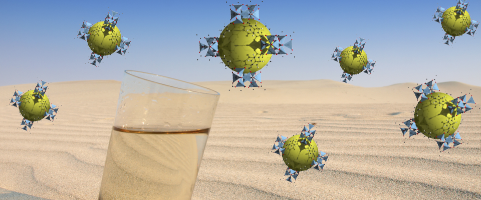 Mofs float above the image of a desert