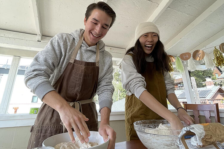 Seniors Brendan Huang and Carolyn Hong