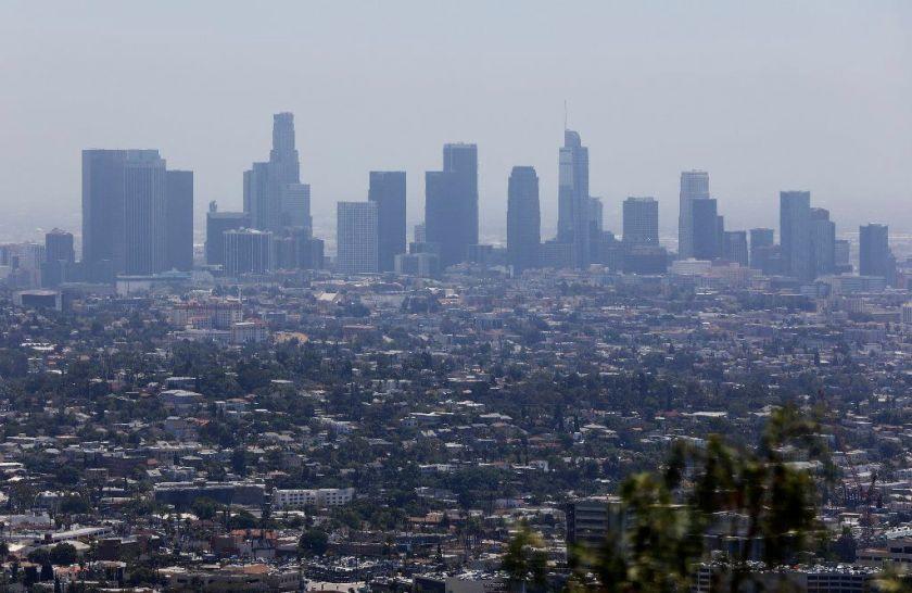 Los Angeles showing a layer of smog