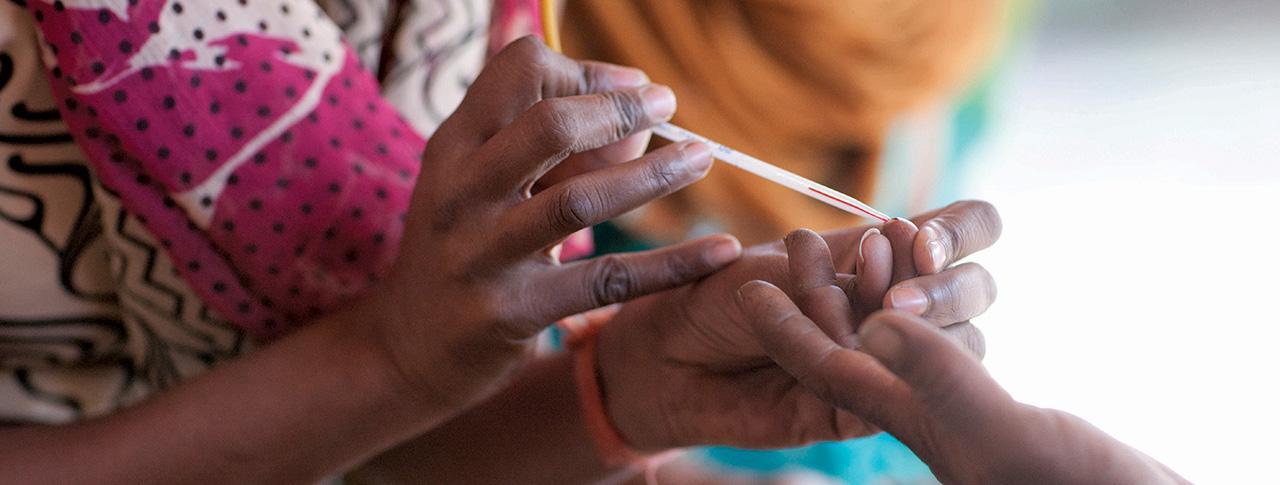 photo of blood sample being taken