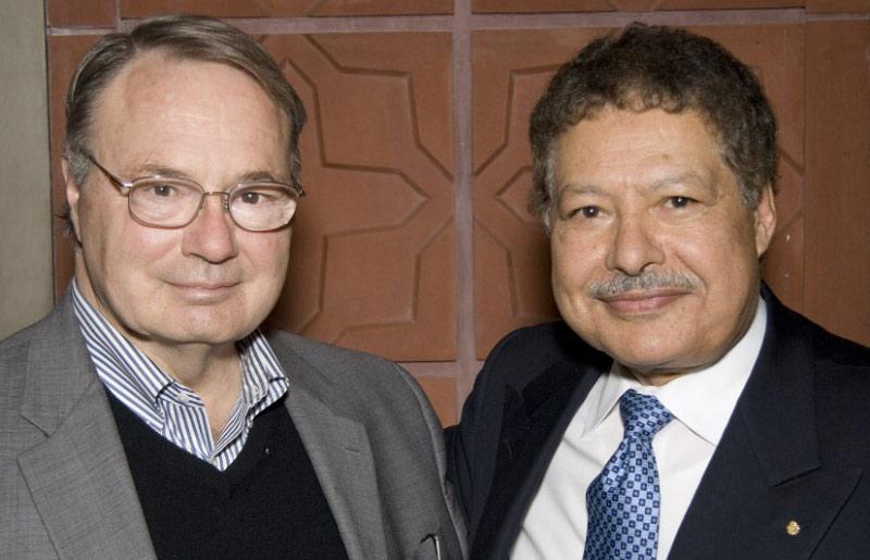 Charles Harris with Ahmed Zewail (left to right)