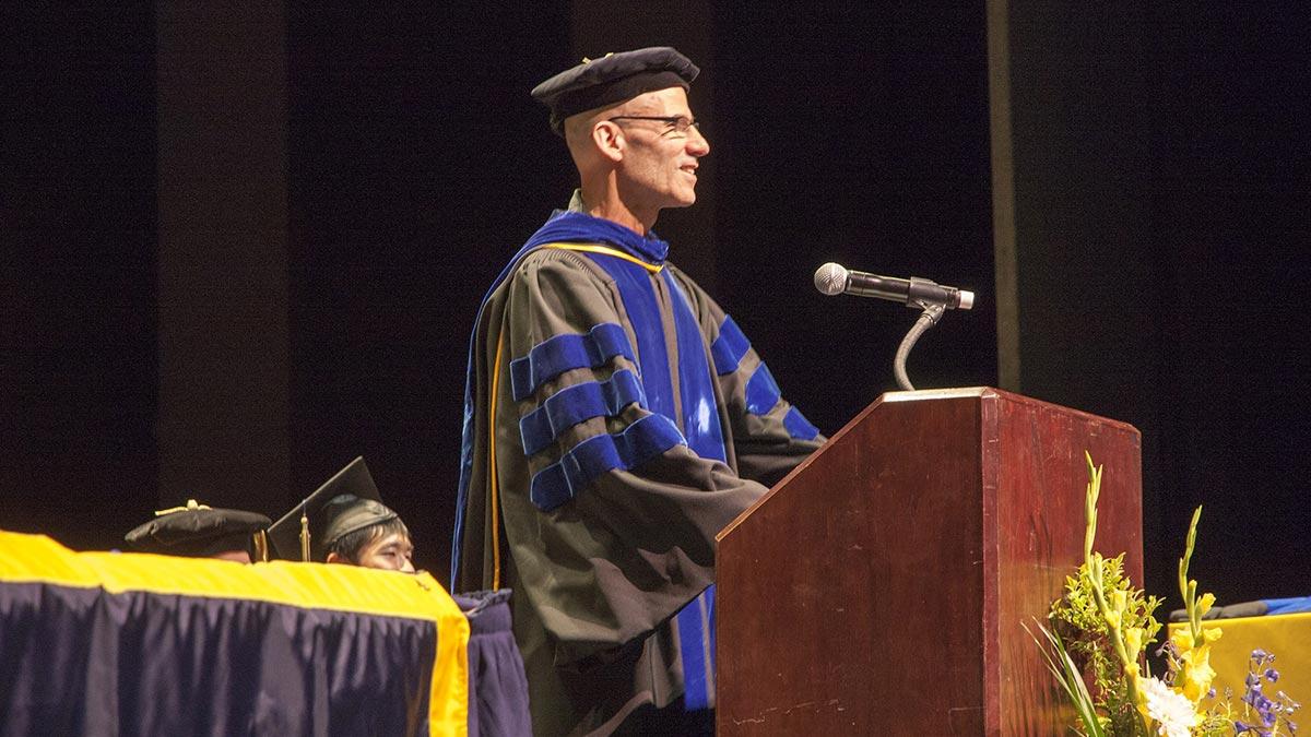 Terry Rosen giving 2016 Commencement Address