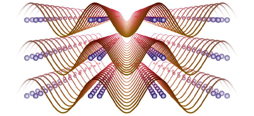 Artist rendering of a layered charge-density-wave material