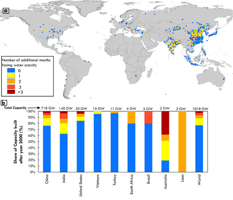 map showing water scarcity