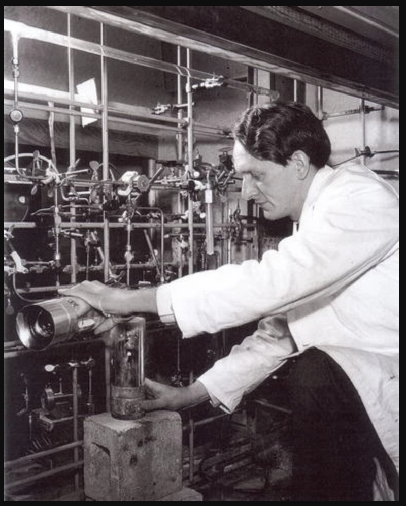 Neil Bartlett at the time of the production of the first noble-gas compound