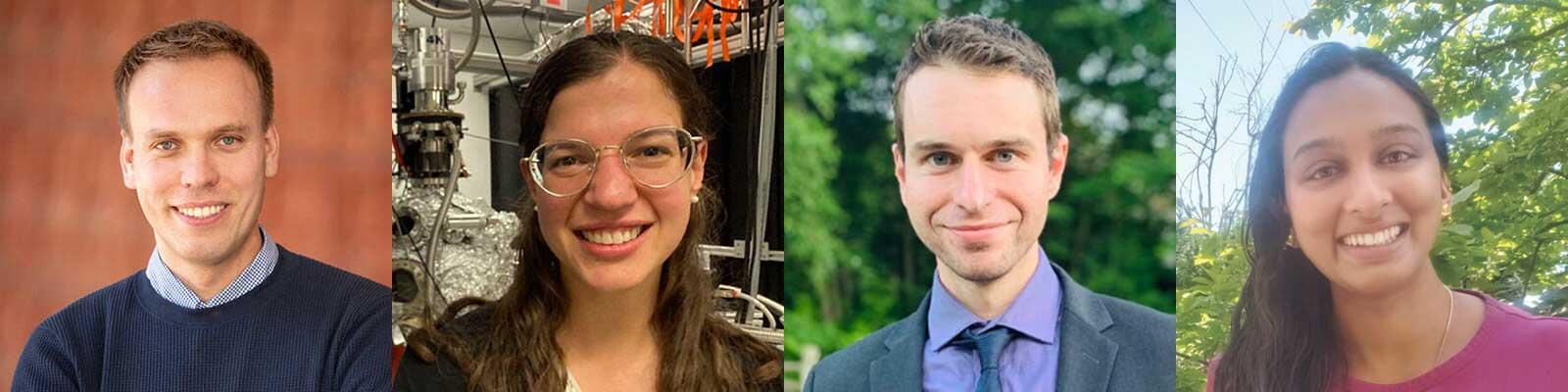 The College is delighted to welcome our newest chemistry and chemical and biomolecular engineering faculty members Hendrik Utzat, Jennifer Bergner, Robert Saxton, and Aditi Krishnapriyan.