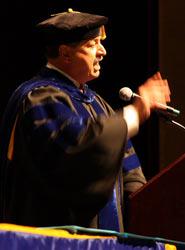 Andrew N. Liveris, leader of DOW Chemical, offers his perspective at the college commencement.