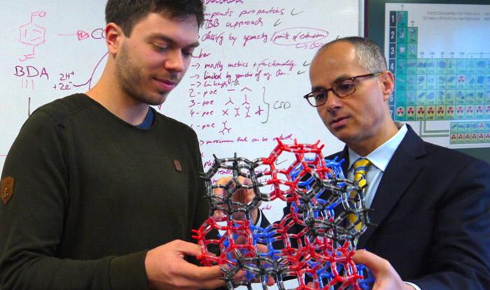 Omar Yaghi and grad student Christian Diercks