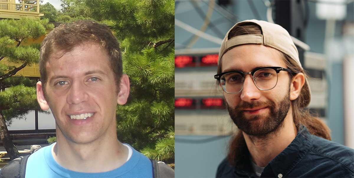 Postdoctoral scholars Conner Harper and Jacob Spies