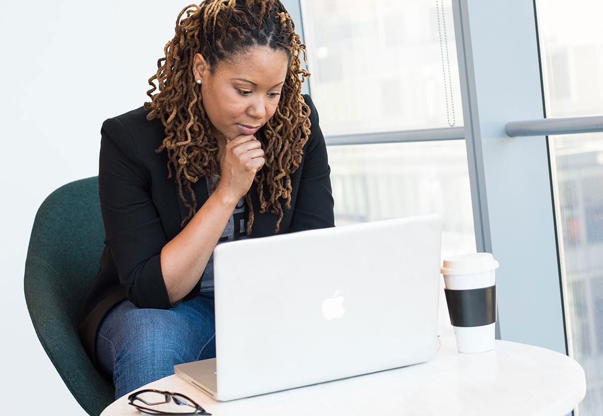 Student on laptop