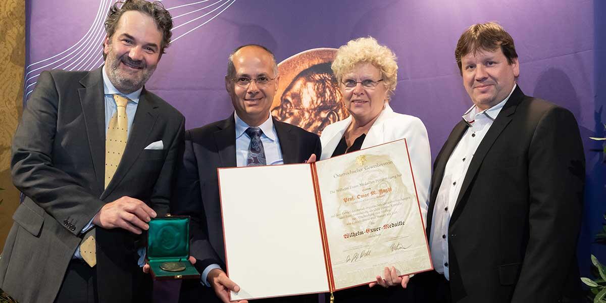 Omar Yaghi awarded the Wilhelm Exner medal | College of Chemistry