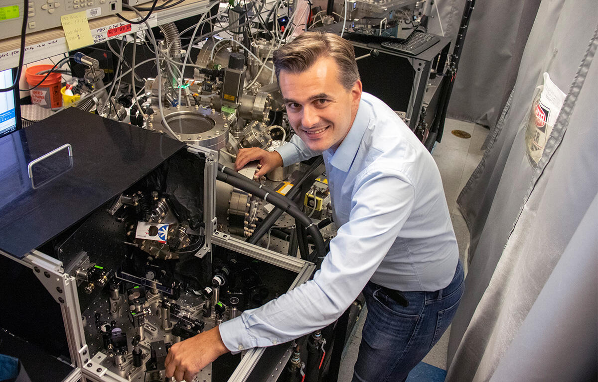Photo of Michael Zuerch in lab