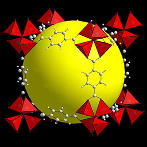 MOF-5, an early material produced by O’Keffee and Yaghi that clearly showed the potential for new materials offered by their methods.