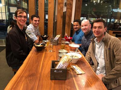 Karthik Shekhar with research members of his group Karthik Shekhar with research members of his group