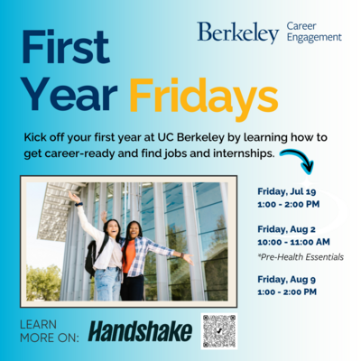 First Year Fridays Workshop hosted by Berkeley Career Engagement