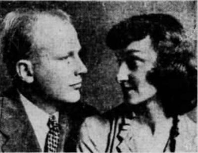 A portrait of William and Marie Twitchell that ran in newspapers nationwide after his tragic death in 1953_SF_Examiner